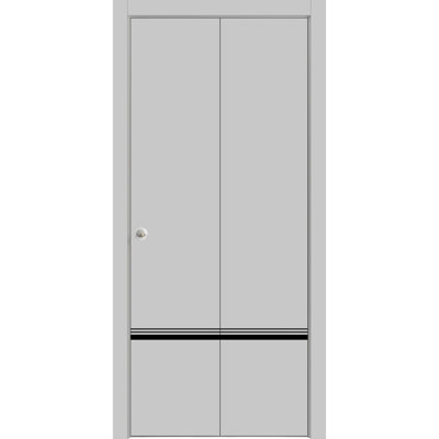 Porte pliante en bois massif massif
