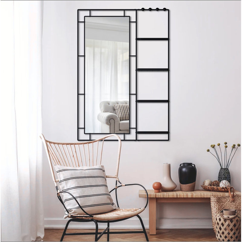 Armoire à pharmacie avec miroir pour salle de bain, miroir de salle de bain mural avec rangement, tablettes réglables, cadre en aluminium