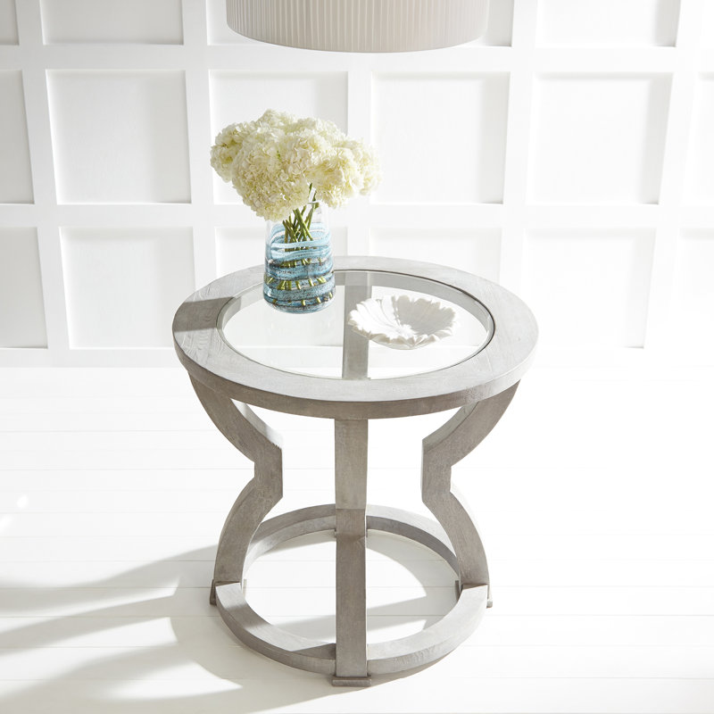 Pantheon Glass Top End Table