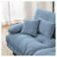 Causeuse 2 places en chenille bleue avec coussins pour le salon
