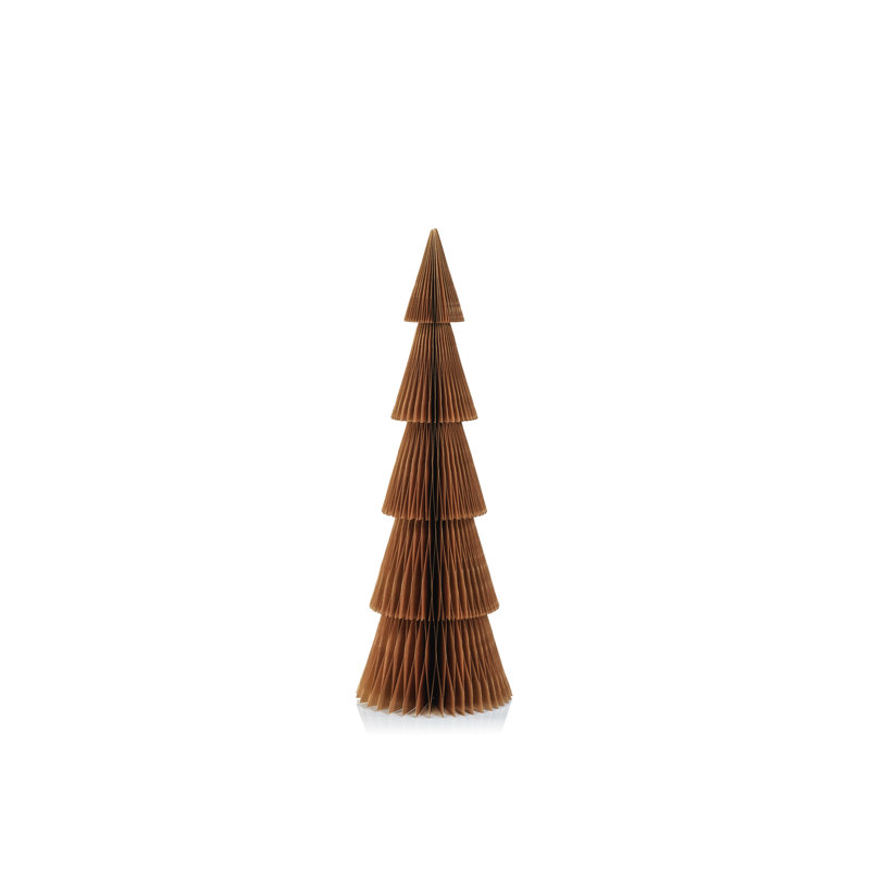 24" Paper Decorative Verbier Trees, Set of 2, Gold