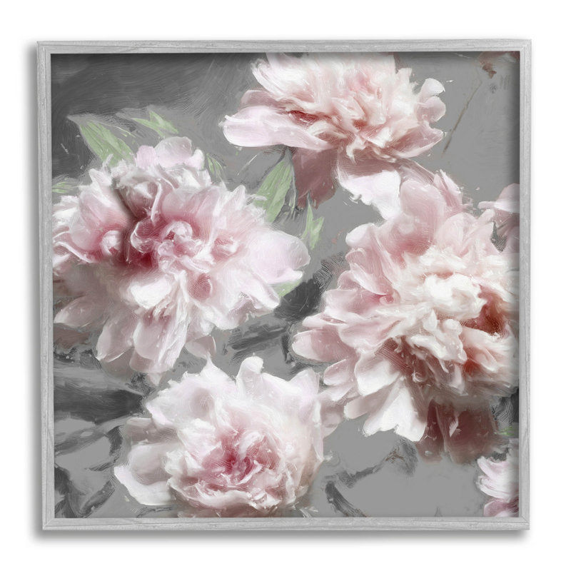 Art de la giclée rose avec œillet par Shawna Sullivan, H 12 po x l 12 po x P 1,5 po, Estampe numérique Farmhouse