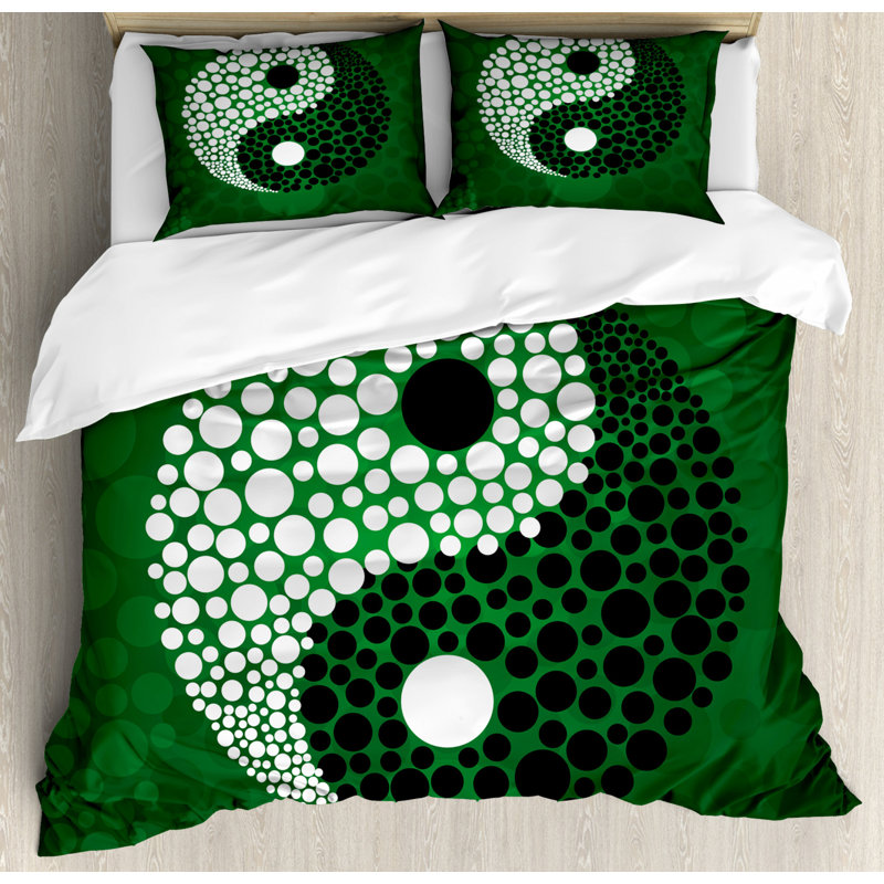 Eclectic Polyester Geometric Shapes Duvet Cover, King Duvet Cover + 2 Standard Shams