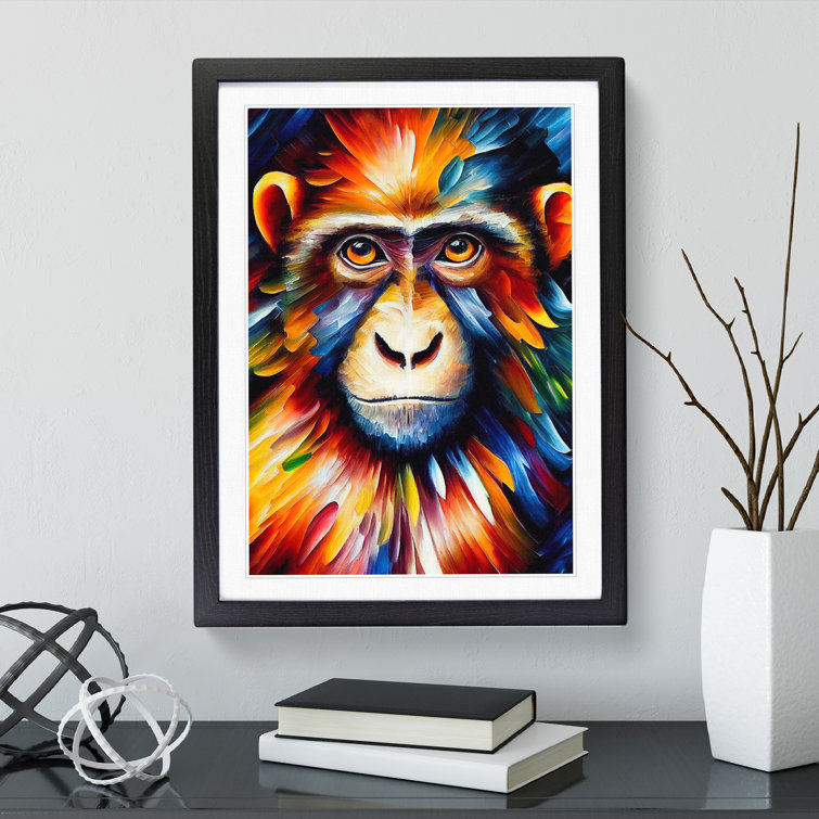 Monkey Portrait No.5 - Single Picture Frame Print