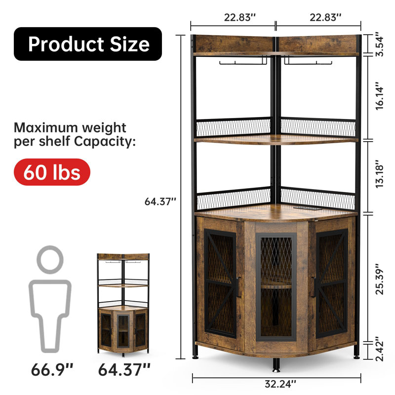 Gereld 26'' Bar Cabinet, Brown