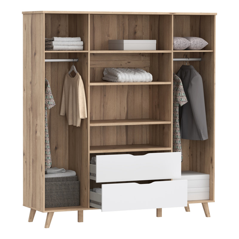 Teliyah 4 Door Manufactured Wood Wardrobe
