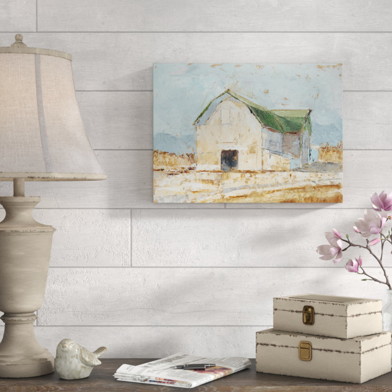 « blanchie grange iv », reproduction de peinture à l’acrylique sur toile tendue, H 14 po x l 19 po x P 2 po