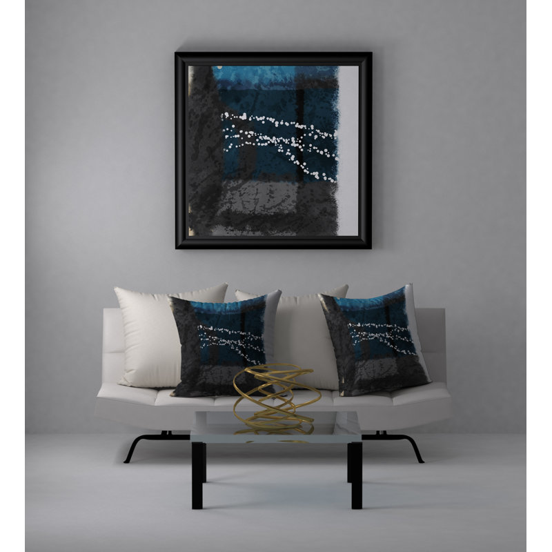 Abstract Reversible Throw Pillow, 24" x 24"