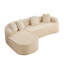 Canapé modulaire courbé en chenille avec 4 coussins en mousse à ressorts d'une capacité de 600 lb-126302649