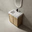 Armoire de salle de bain autoportante avec lavabo. 2 portes à fermeture en douceur et intérieur spacieux. Meuble-lavabo moderne. Meuble-lavabo en contreplaqué 30 po. Portes de lavabo en résine. Style contemporain. Grande capacité de rangement.