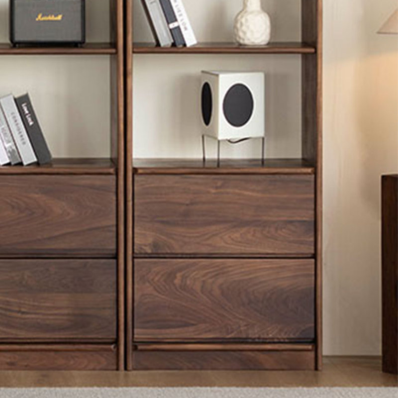 High quality black walnut solid wood bookcase, (4 Shelves) 82.28"H x 23.62"W x 13.78"D