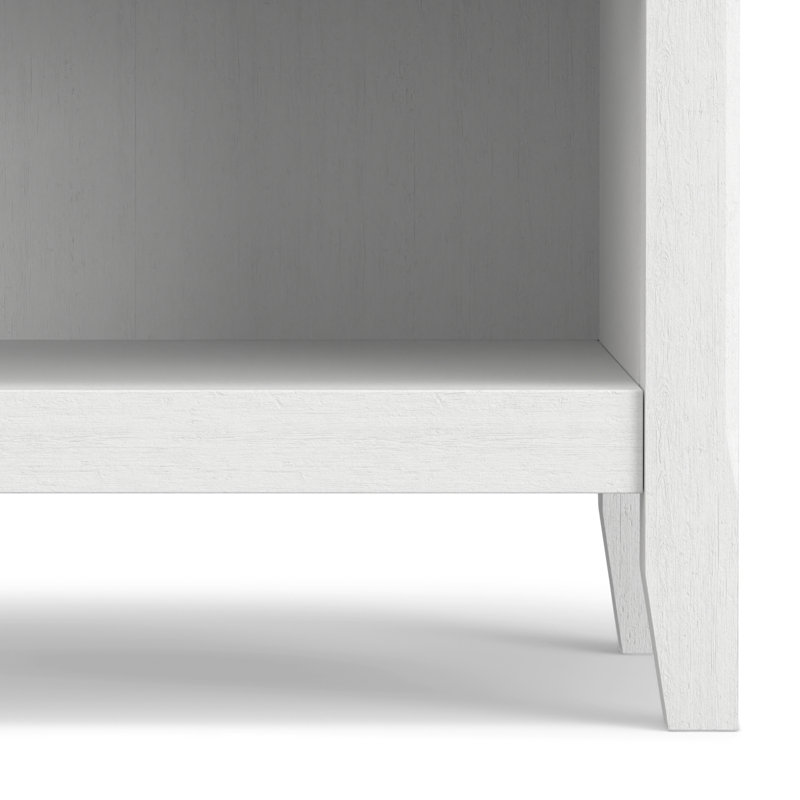Amherst 24 Inch Solid Wood Traditional Bedside Table In White (Set Of 2), White