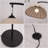 61" Arc Floor Lamp With Rotating Pendant Shade, Warm Light Bulb, And Foot Switch