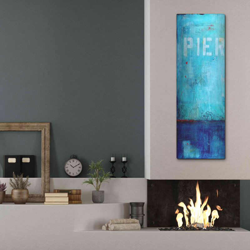 Winston Porter «Pier 34 I» par Erin Ashley, art mural en métal, H 48 po x l 16 po