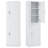 White Tall Freestanding Bathroom Cabinet - Mdf With Hook & Adjustable Shelf