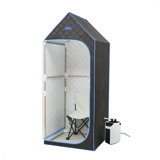 Portable Gothic Roof Plus Type Full Size Steam Sauna Tent. Spa, Detox ,Therapy And Relaxation At Home. Larger Space, Stainless Steel Pipes Connector Easy To Install. FCC Certification