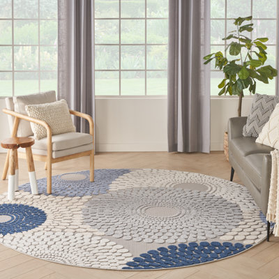 Tapis intérieur / extérieur bleu / gris Aloha