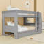 Lit superposé double au-dessus de double avec lit gigogne simple et tablettes de rangement-1955183444