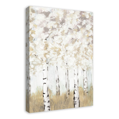 Painterly Neutral Forest - peinture sur toile tendue