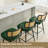 Swivel Upholstered Counter Stools With Rattan Back-970377916-970377915