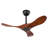 36" Solid Wood Ceiling Fan, Outdoor, 3 Blade, No Light, Walnut, For Patio Living Room Bedroom Porch, Remote Control, Water Resistant