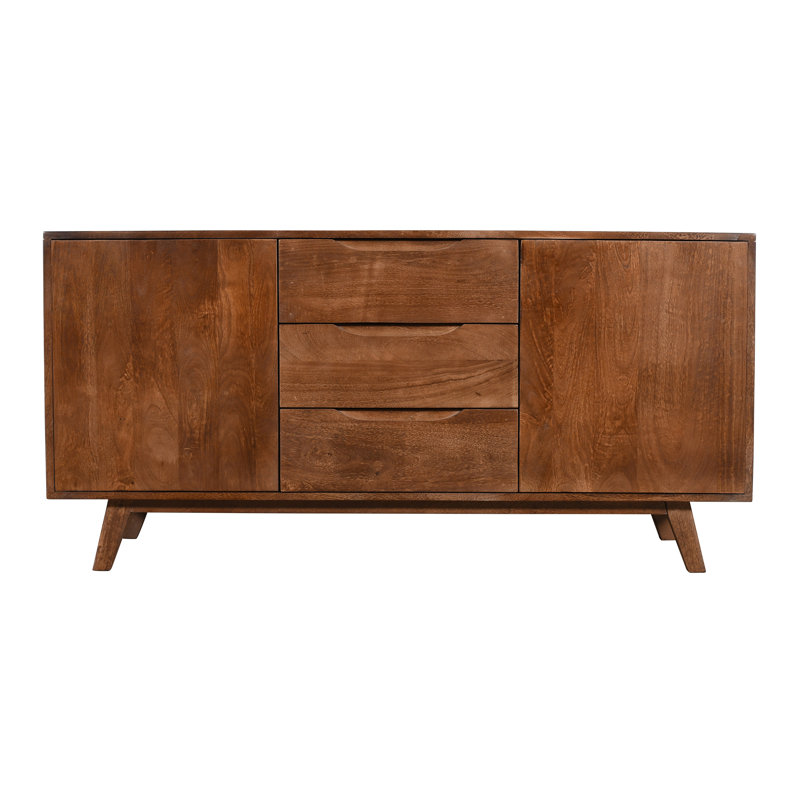 Crowell 140cm Solid Wood Sideboard, Walnut