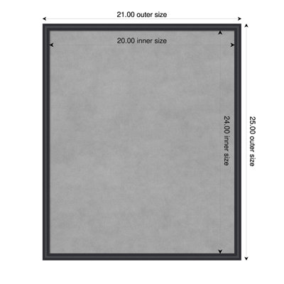 Edith Black Framed Magnetic Board