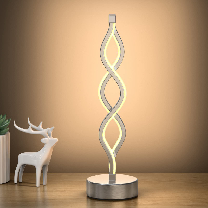 Lampe fantaisie en métal Nicolaus, Argent