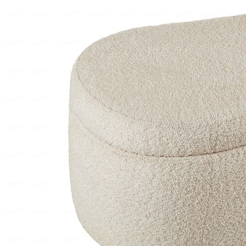 Banc de rangement Boucle crème Voir ci-dessous, White