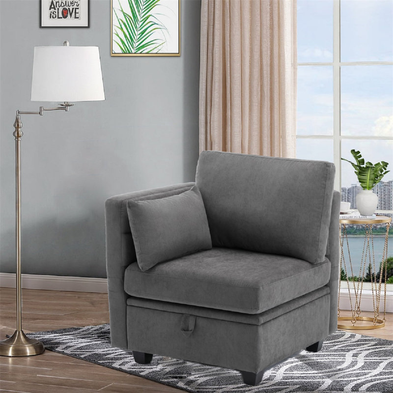 Canapé modulaire Toxi, Polyester gris foncé