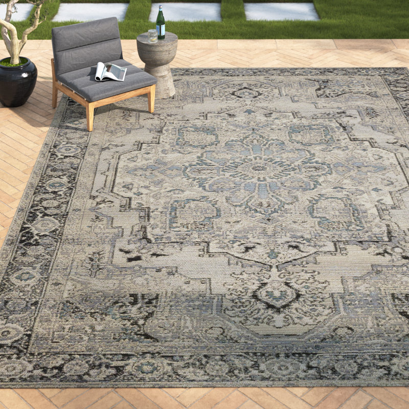 Cusack Oriental Indoor / Outdoor Area Rug, Rectangle 10'6" x 13'9"