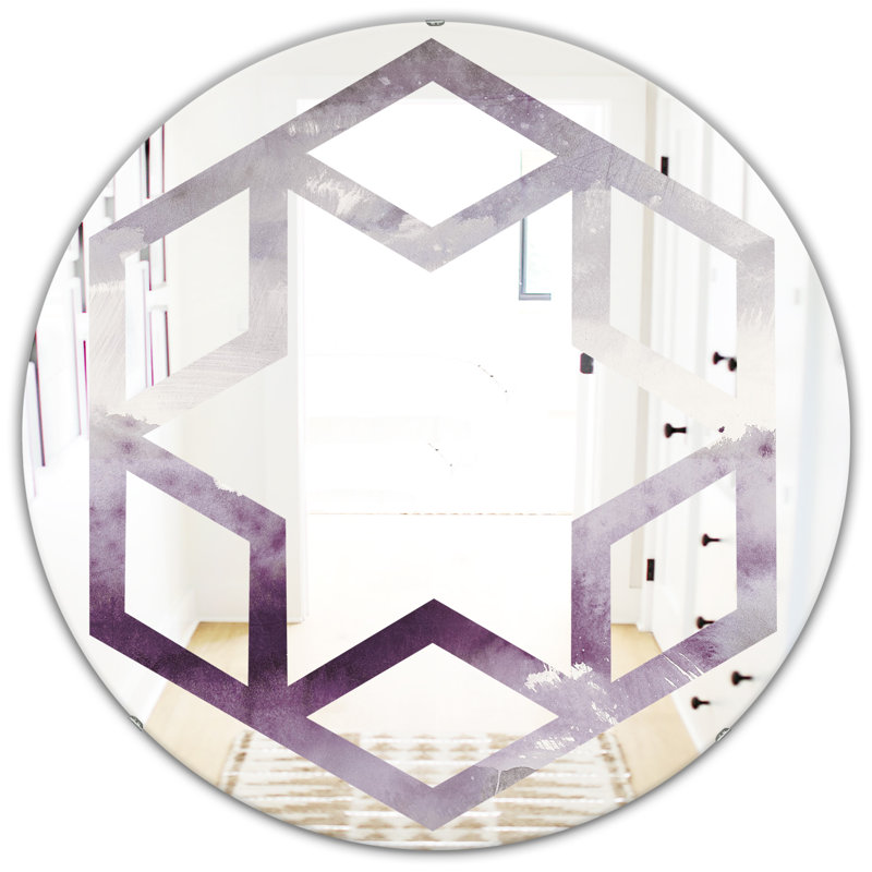 Miroir mural Hexagon Star Midnight at the Lake II, 31,5 po x 31,5 po