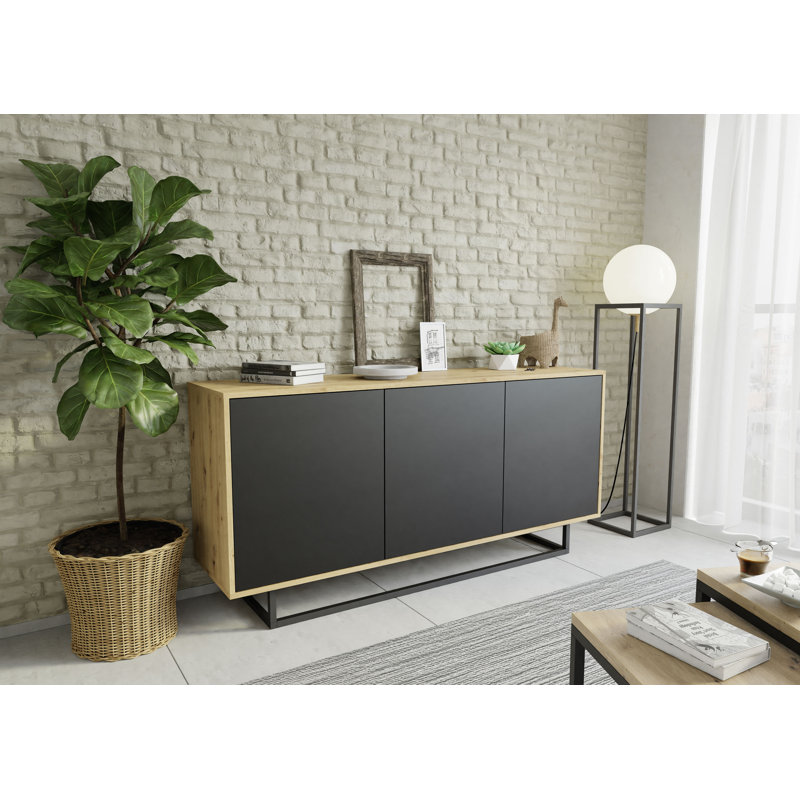 Morgandale 154cm W Chest of Drawers, Brown/Black