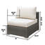 Chaise de patio avec coussin Shearin