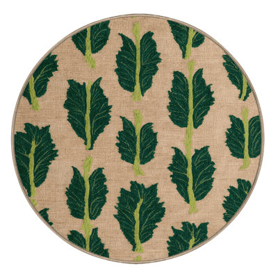 Washable Choy Sum Vegetables Area Rug