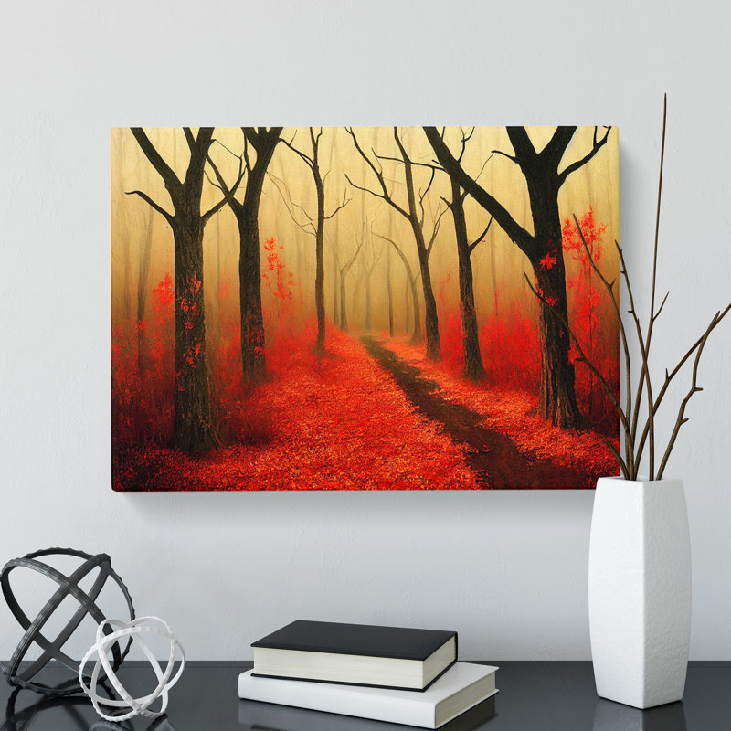 Stylish Autumn Forest - Wrapped Canvas