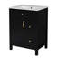 Meuble-lavabo de 24 pouces avec lavabo en céramique, 1 porte à fermeture douce et 2 tiroirs à fermeture douce-738640446