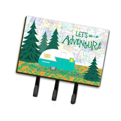 Metal Wall Organizer with Key Hooks