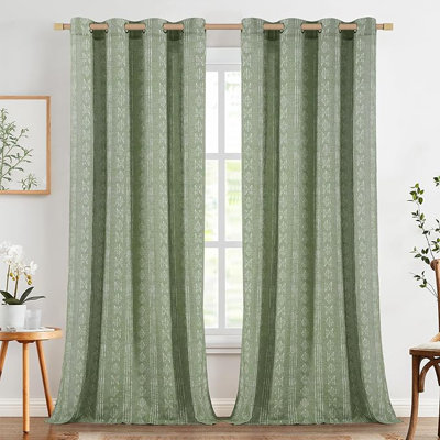 Rideaux semi-transparents avec œillets Boho