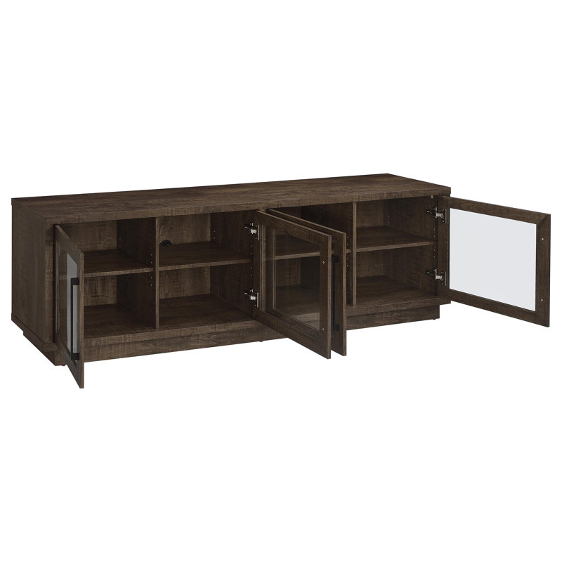 Meuble télé 4 portes Medina, Dark Rustic Mango