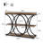 Farmhouse 3-Tier Narrow Console Table for Entryway, Living Room, or Hallway – Wooden Shelves, Geometric Metal Legs, Vintage Style, Space-Saving Accent – Vintage Brown-1568436555