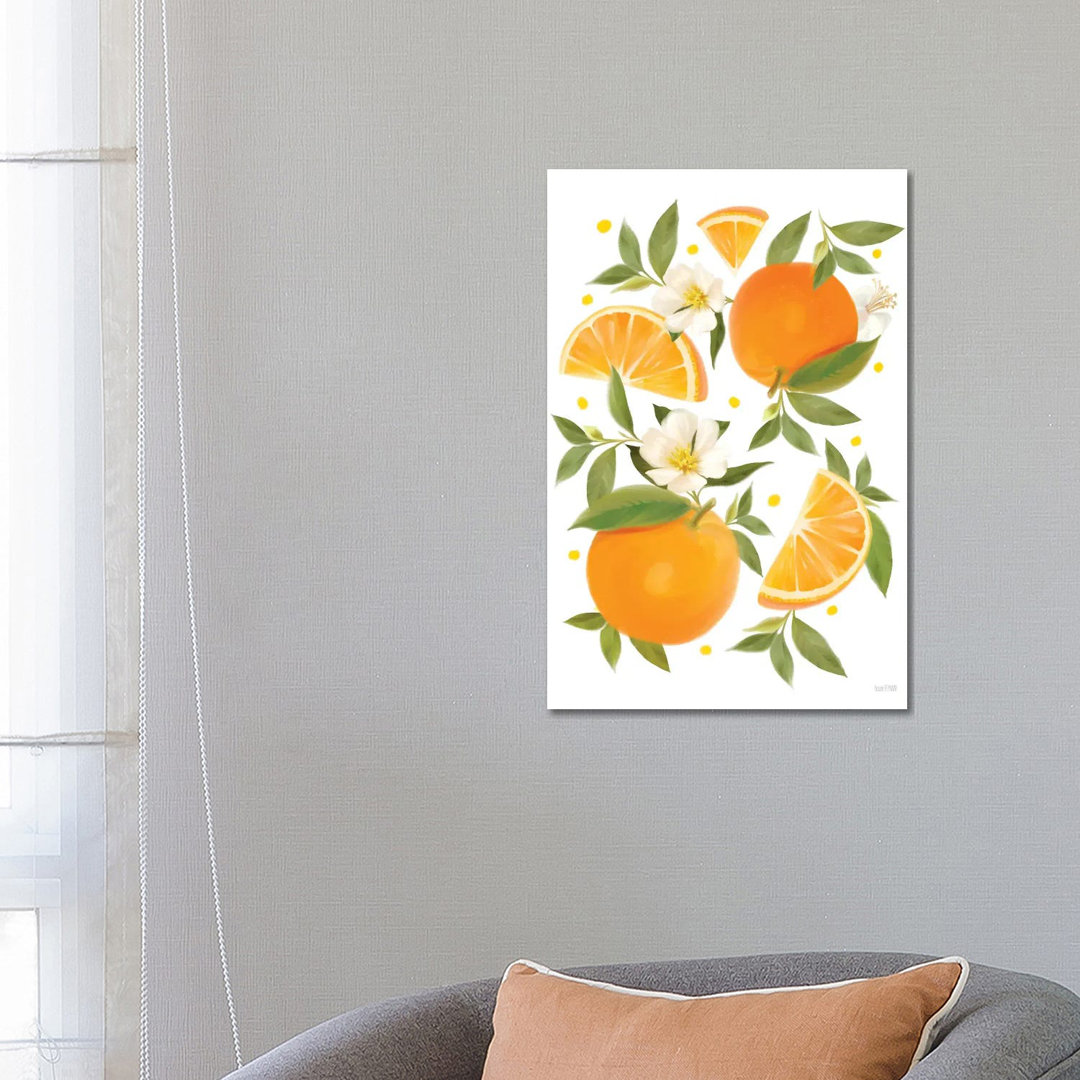 Citrus Orange Botanical by House Fenway - Wrapped Canvas Print