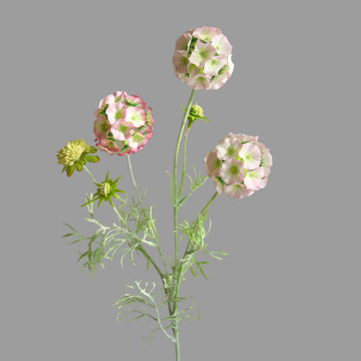Windmill Faux Floral Stems, Set Of 5 Artificial Windmill Globe Flowers For Modern Vase Arrangements Decor