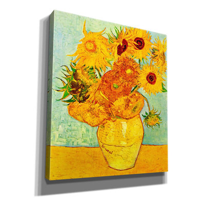 «Still Life: Vase with Tw douze Sunflowers» par Vincent van Gogh, art mural sur toile