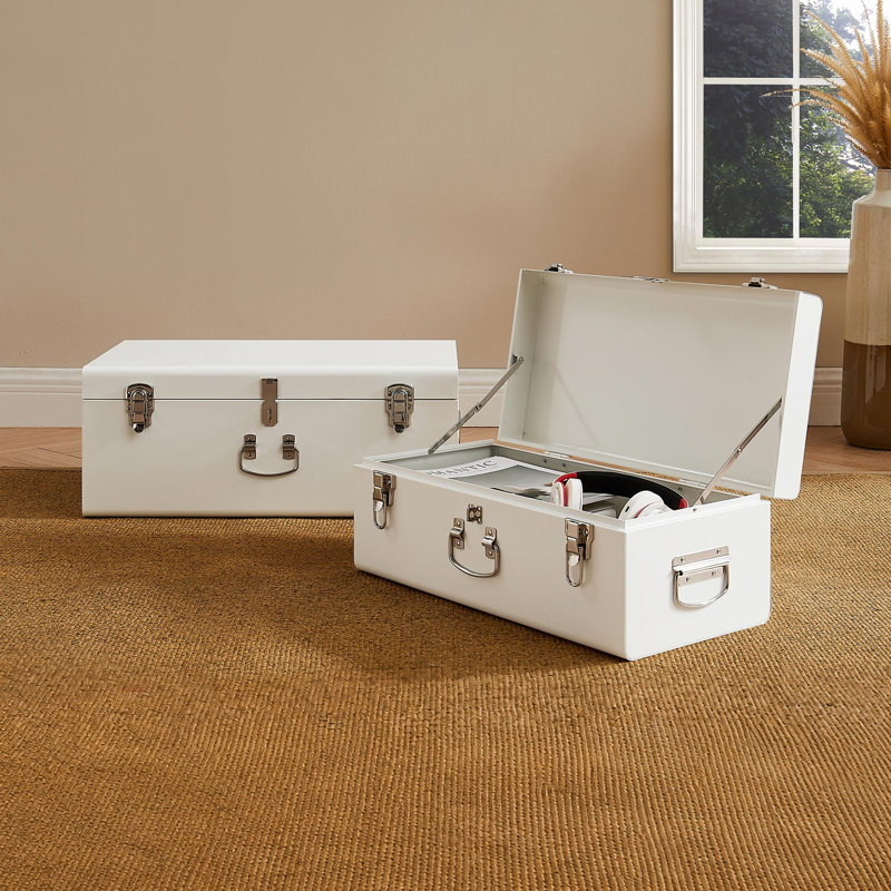 2 Piece Accent Trunk Set, Cream