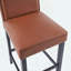 Tabouret de bar rembourré Baltimore avec structure en bois massif-109867858