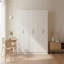 Armoire de rangement polyvalente blanche (ensemble 3 pièces)-223811150
