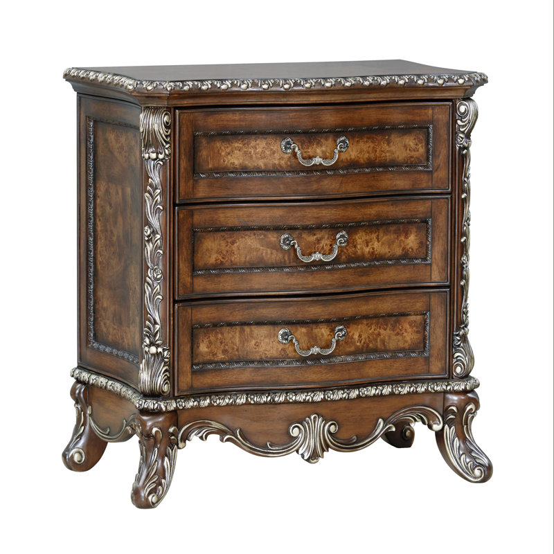 Table de chevet Devany, finition cerisier