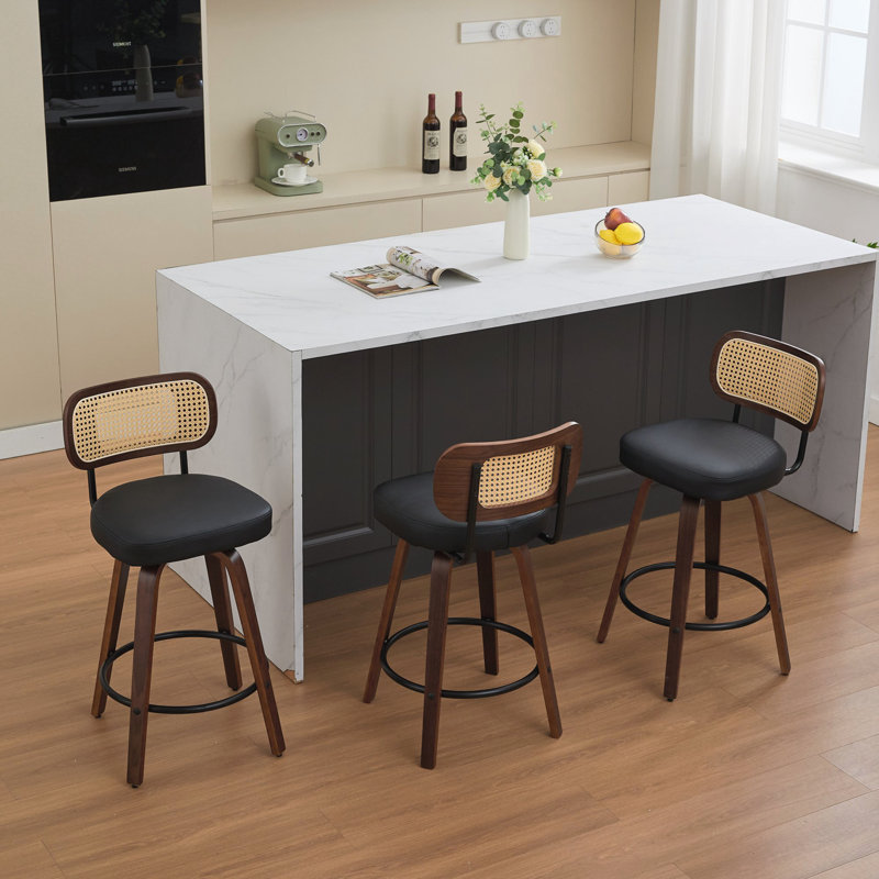 Tabourets pivotants pour îlot / cuisine / comptoir / bar, Noir