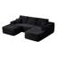 Canapé modulaire spacieux en tissu moelleux, canapé moderne en forme de U pour la maison
